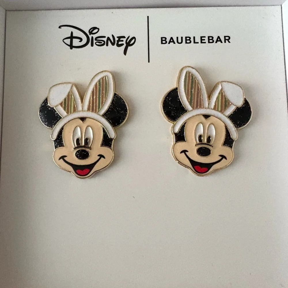 NEW Disney BaubleBar Bunny Mickey Mouse Earrings